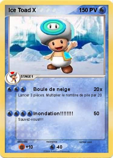 Pokémon Ice Toad X - Boule de neige - Ma carte Pokémon