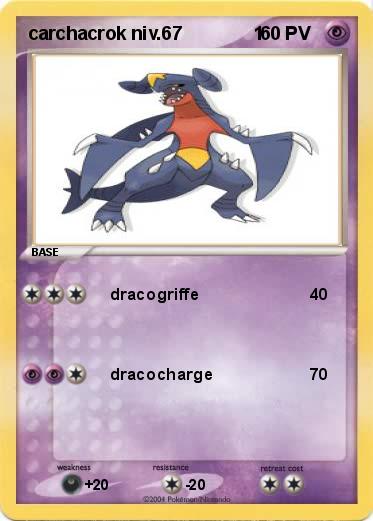 Pokemon carchacrok niv.67              1