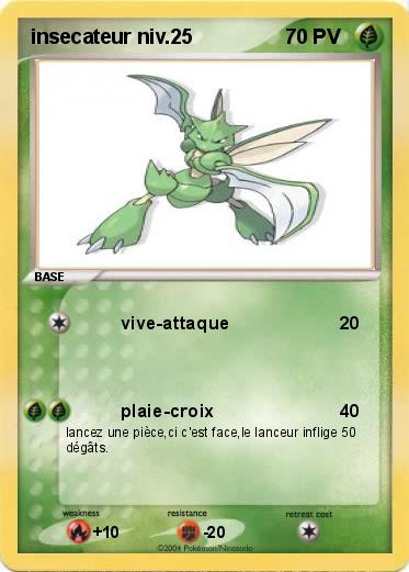 Pokemon insecateur niv.25
