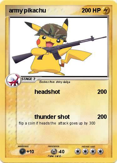 Pokemon army pikachu
