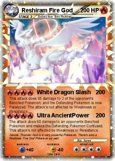 Pokemon Reshiram Fire God