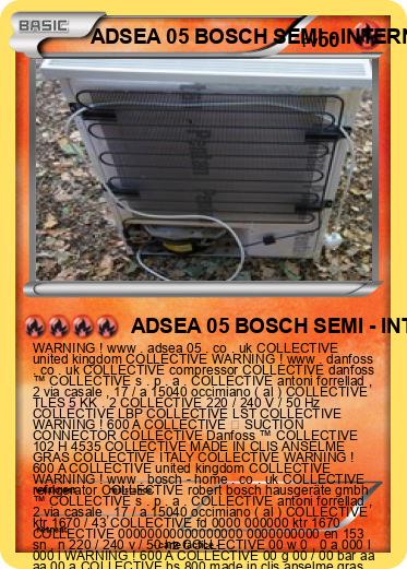 Pokemon ADSEA 05 BOSCH SEMI - INTERNAT 3 IME UNITED KINGDOM