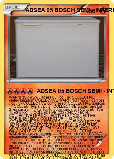 Pokemon ADSEA 05 BOSCH SEMI - INTERNAT 3 IME UNITED KINGDOM
