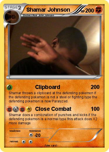 Pokemon Shamar Johnson