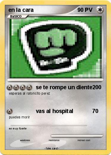 Pokemon en la cara