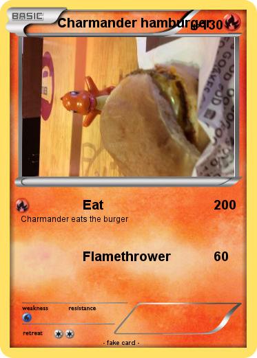 Pokemon Charmander hamburger