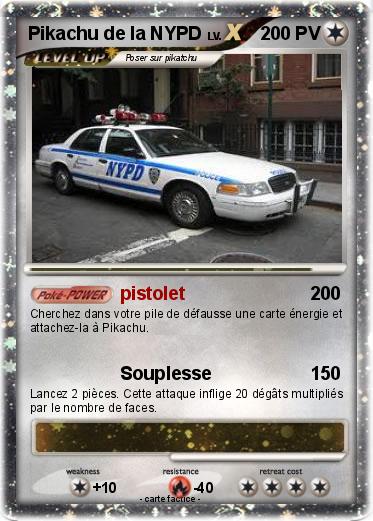 Pokemon Pikachu de la NYPD