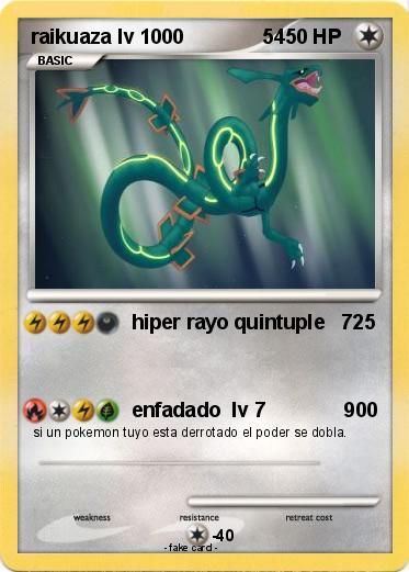 Pokemon raikuaza lv 1000              54