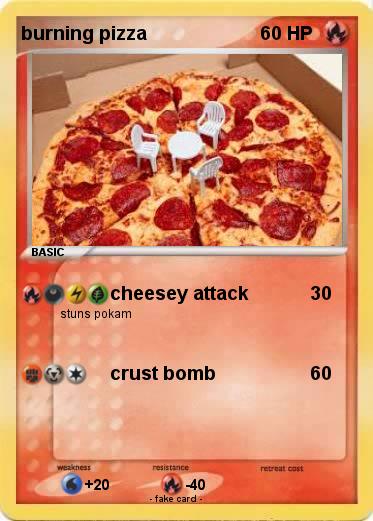 Pokemon burning pizza