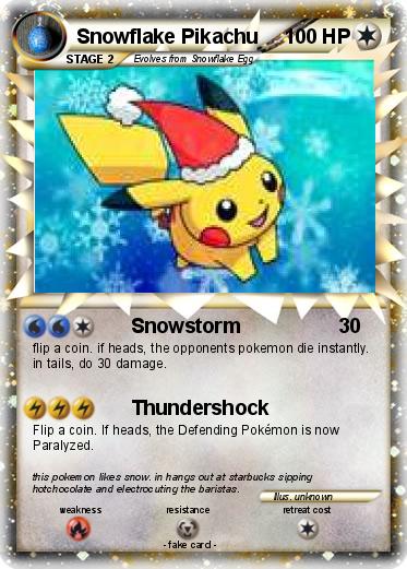Pokemon Snowflake Pikachu