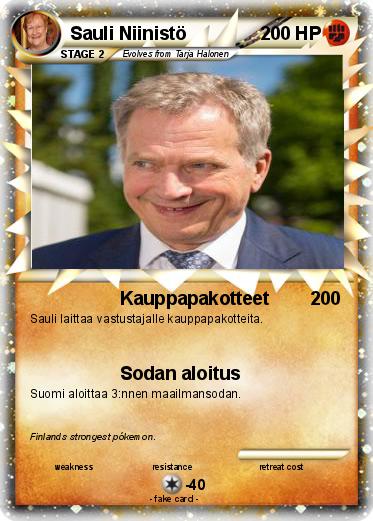 Pokemon Sauli Niinistö