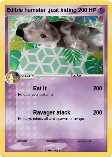 Pokemon Edible hamster ,just kiding