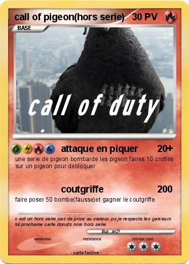 Pokemon call of pigeon(hors serie)