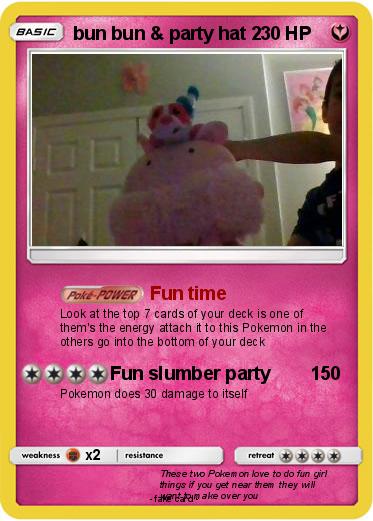 Pokemon bun bun & party hat 2