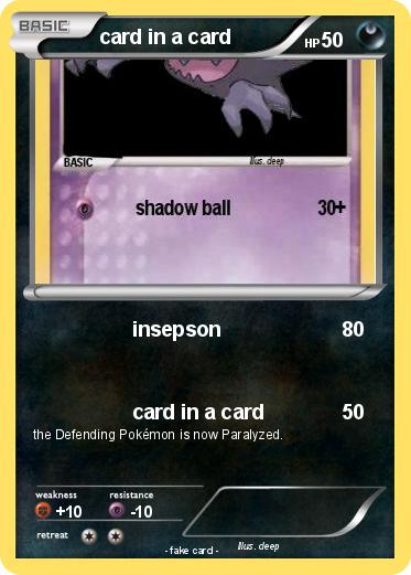 Pokemon card in a card