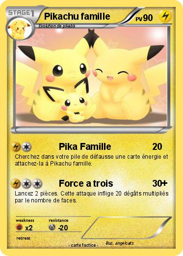 Pokemon Pikachu famille