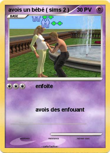 Pokemon avois un bébé ( sims 2 )
