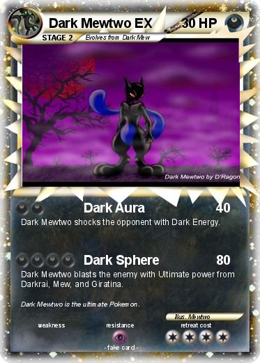 Pokemon Dark Mewtwo EX