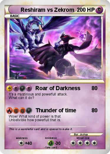 Pokemon Reshiram vs Zekrom