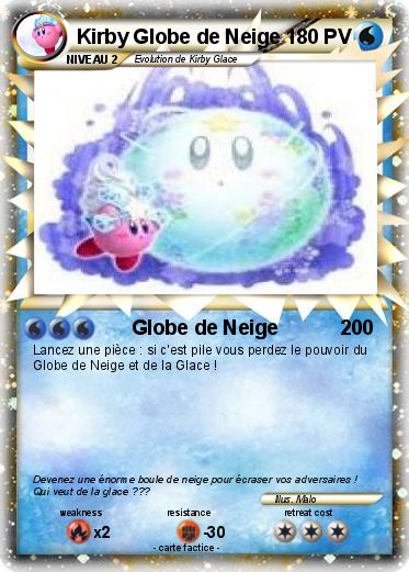 Pokemon Kirby Globe de Neige