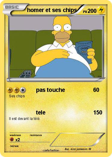 Pokemon homer et ses chips