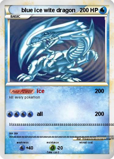 Pokemon blue ice wite dragon