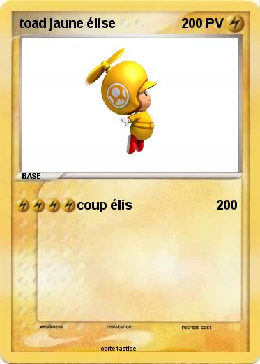 Pokemon toad jaune élise