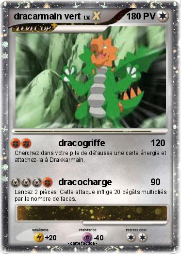 Pokemon dracarmain vert
