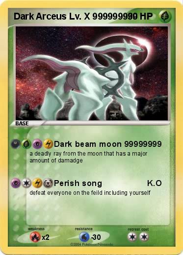 Pokemon Dark Arceus Lv. X 999999999