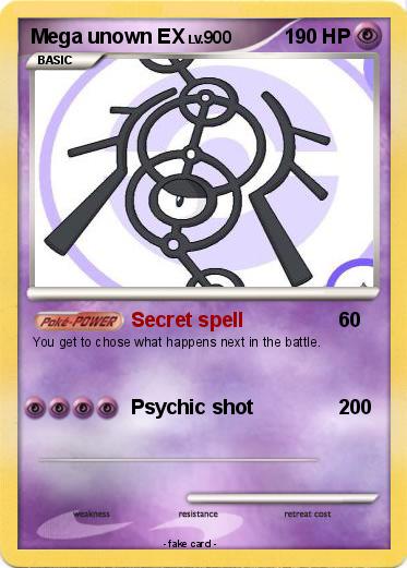 Pokemon Mega unown EX