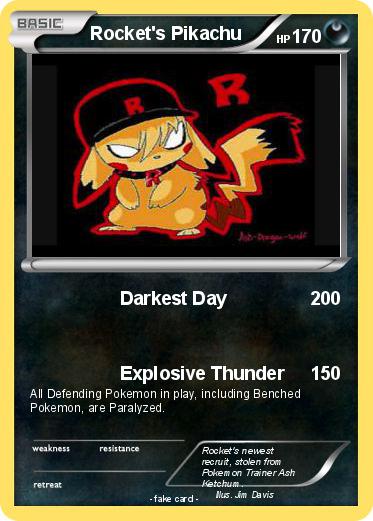 Pokemon Rocket's Pikachu