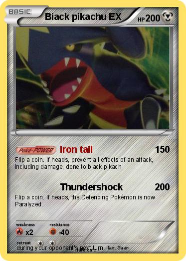 Pokemon Biack pikachu EX