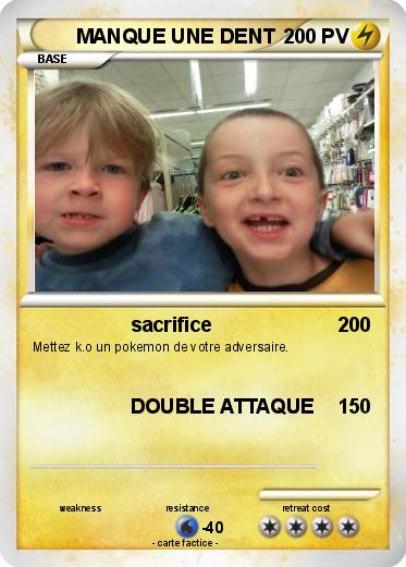 Pokemon MANQUE UNE DENT