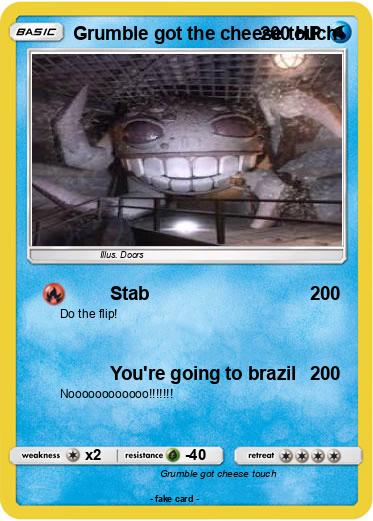 Pokemon Grumble got the cheese touch