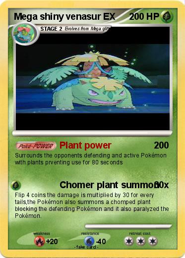 Pokemon Mega shiny venasur EX
