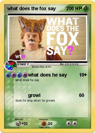 Pokemon what does the fox say