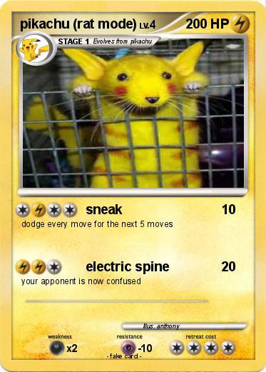 Pokemon pikachu (rat mode)