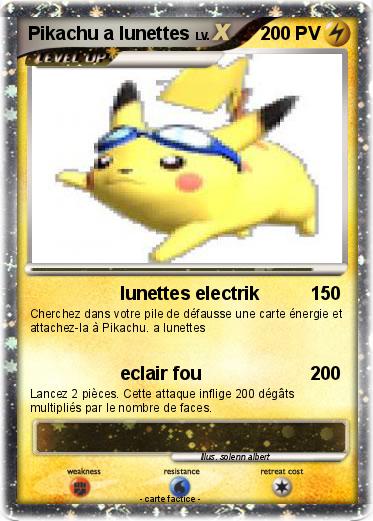 Pokemon Pikachu a lunettes