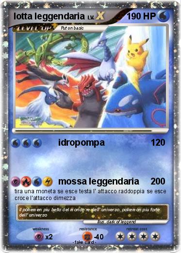 Pokémon lotta leggendaria - idropompa - My Pokemon Card