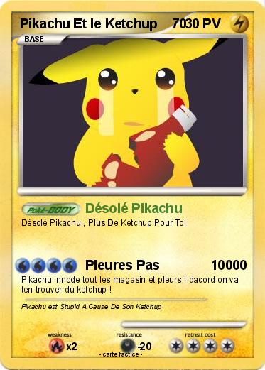 Pokemon Pikachu Et le Ketchup    70