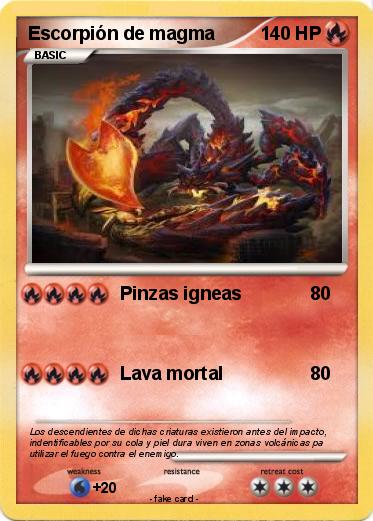 Pokemon Escorpión de magma