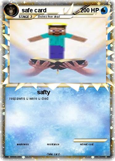 Pokemon safe card