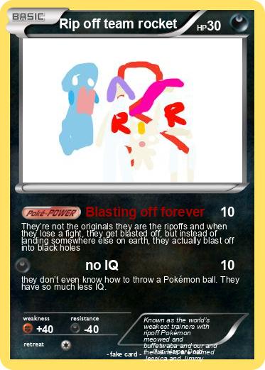 Pokemon Rip off team rocket