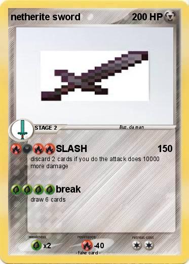 Pokemon netherite sword