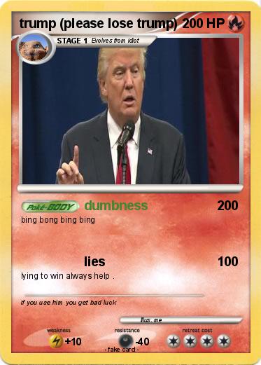 Pokemon trump (please lose trump)