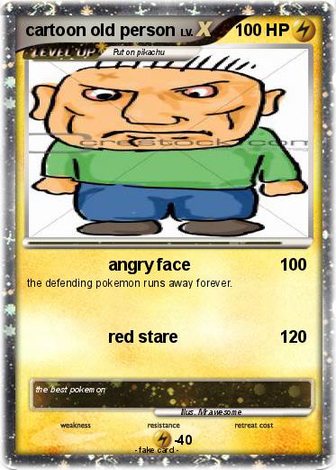 Pokemon cartoon old person