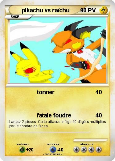 Pokemon pikachu vs raïchu