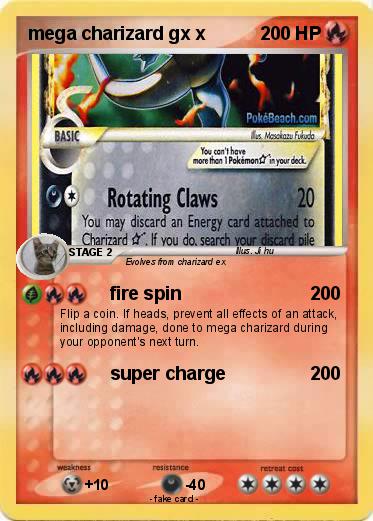 Pokemon mega charizard gx x