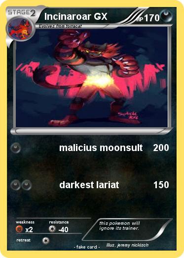 Pokemon Incinaroar GX