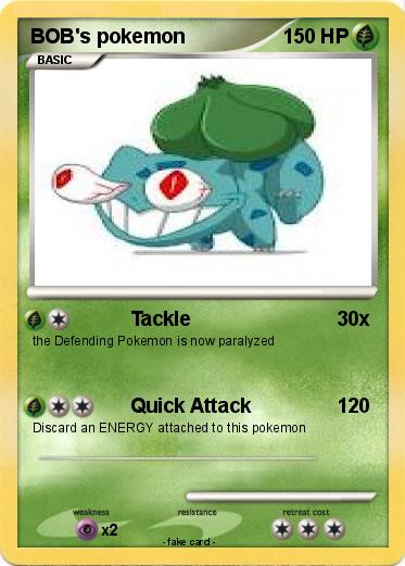 Pokemon BOB's pokemon